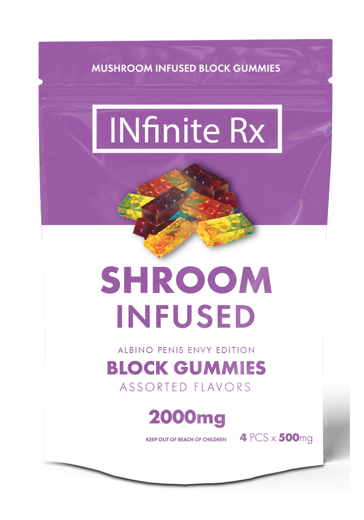 Buy INfinite Rx Shroom Infused Albino Penis Envy Edition Block Gummies Edibles (2000mg) Online | Magic Mushrooms Dispensary